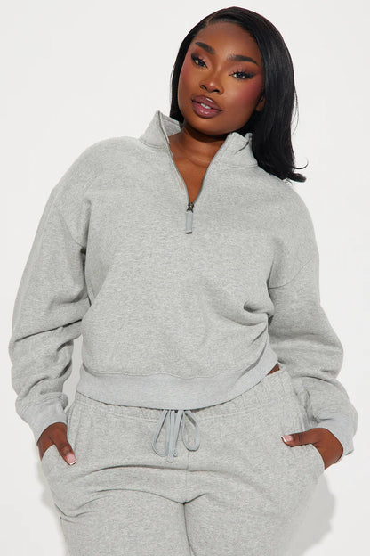 ON MY OWN HALF ZIP SWEATSUIT