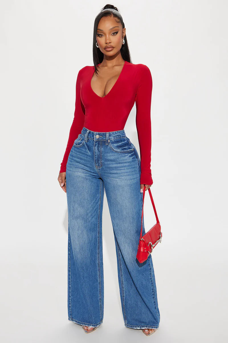 TAKE THE PLUNGE LINED LONG SLEEVE BODYDUIT