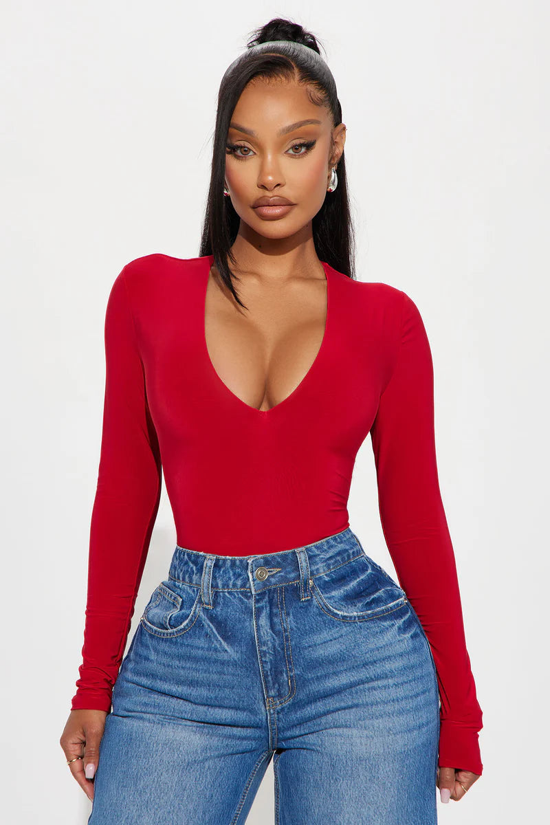 TAKE THE PLUNGE LINED LONG SLEEVE BODYDUIT