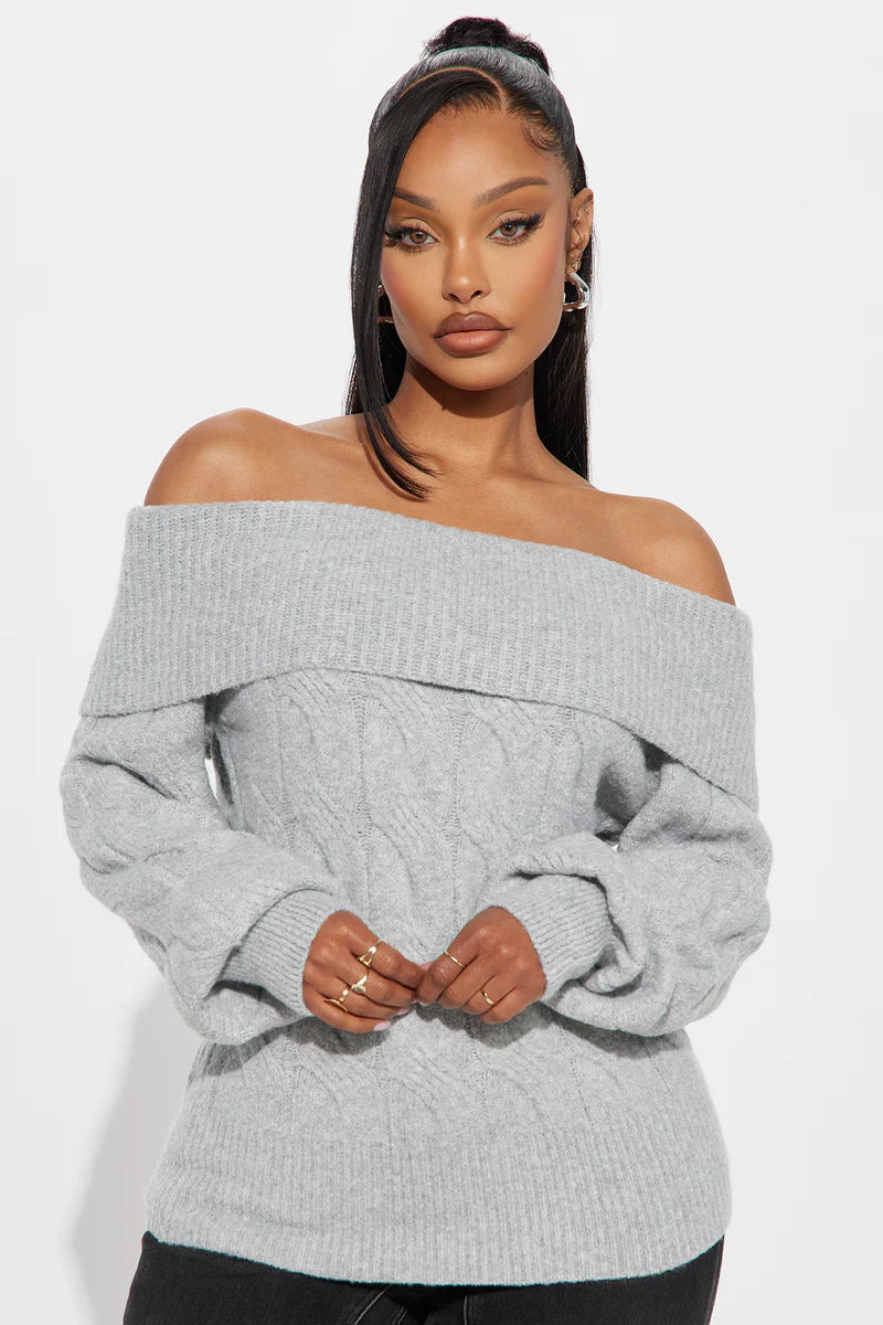MILA OFF SHOULDER SWEATER