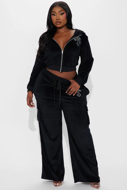 SAINT RHINESTONE VELOUR SET