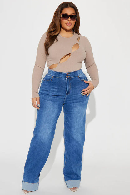 KIM LONG SLEEVE CUT OUT BODYSUIT