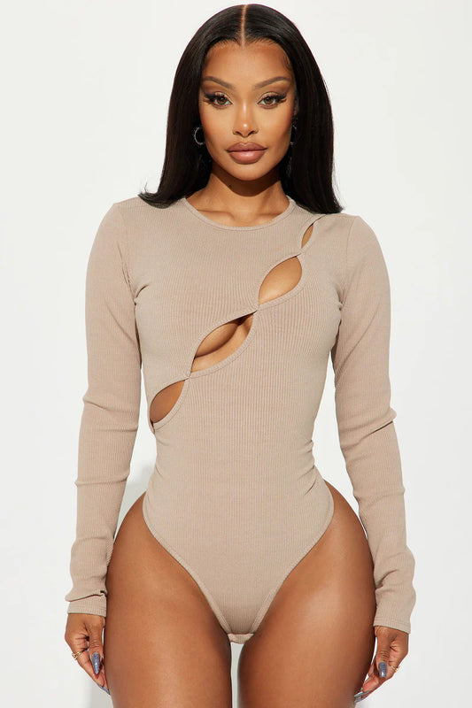 KIM LONG SLEEVE CUT OUT BODYSUIT