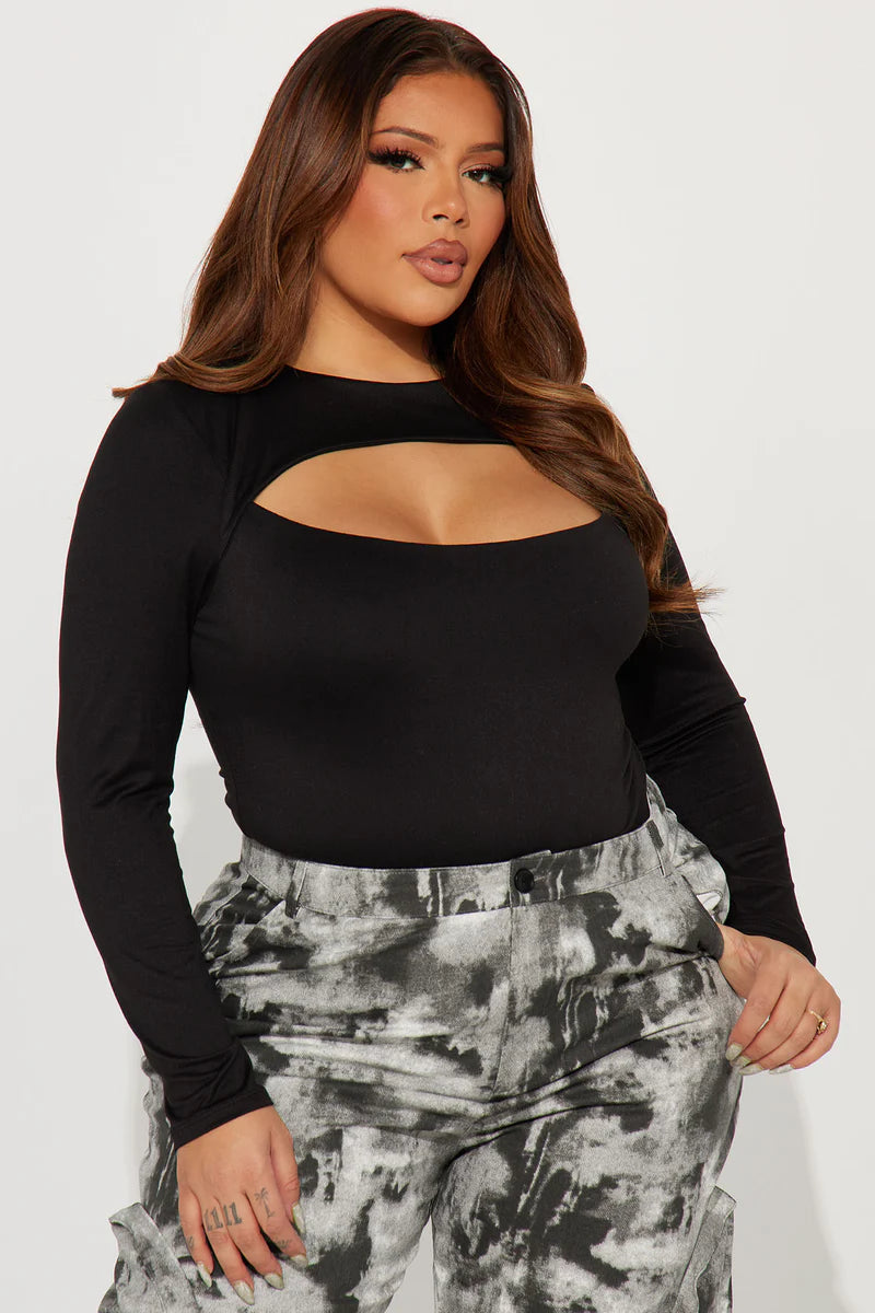 ELI CUT OUT LONG SLEEVE BODYSUIT