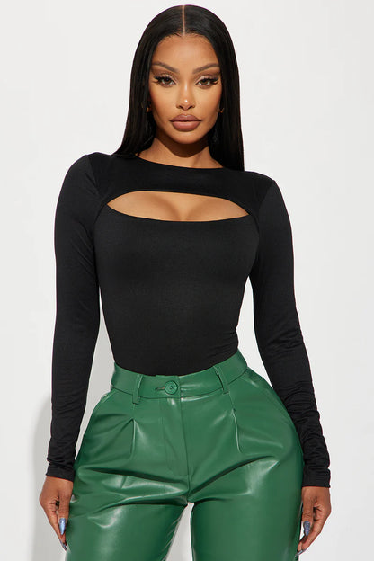 ELI CUT OUT LONG SLEEVE BODYSUIT