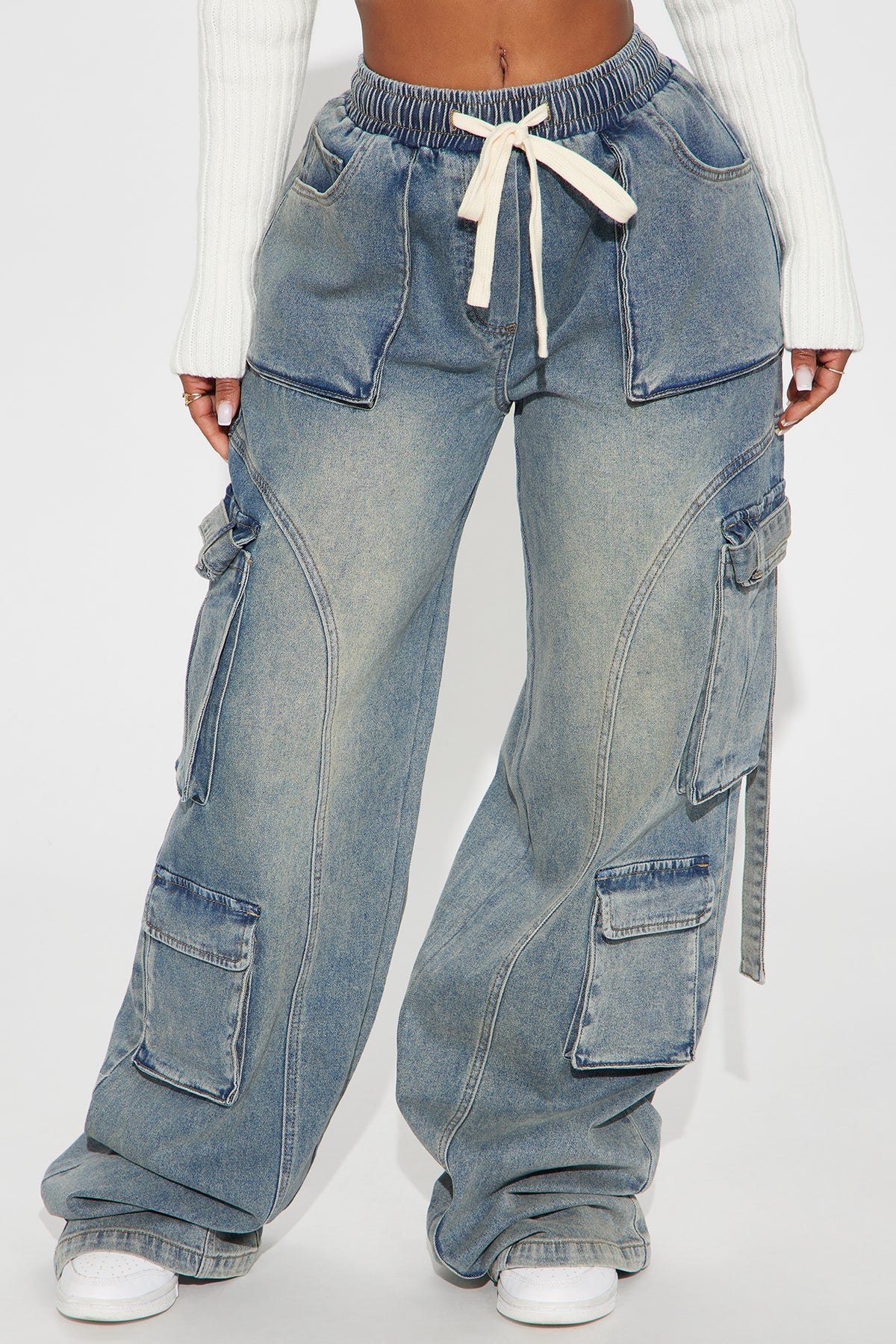 TALL MET MY MATCH BAGGY CARGO JEANS