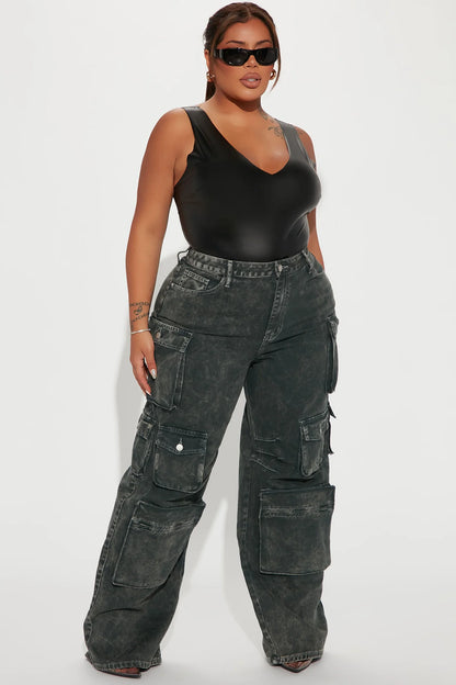 LILY HIGH RISE CARGO JEANS