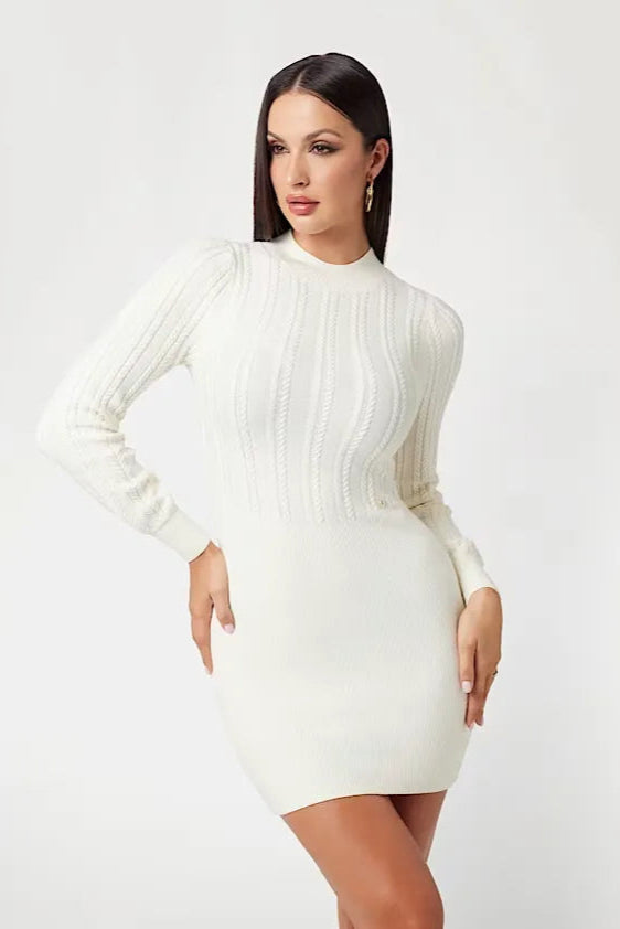 Knitted Dress With Braids