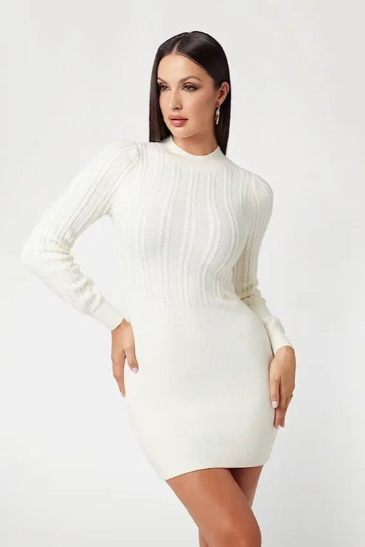 Knitted Dress With Braids
