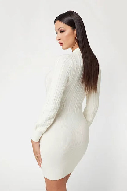 Knitted Dress With Braids