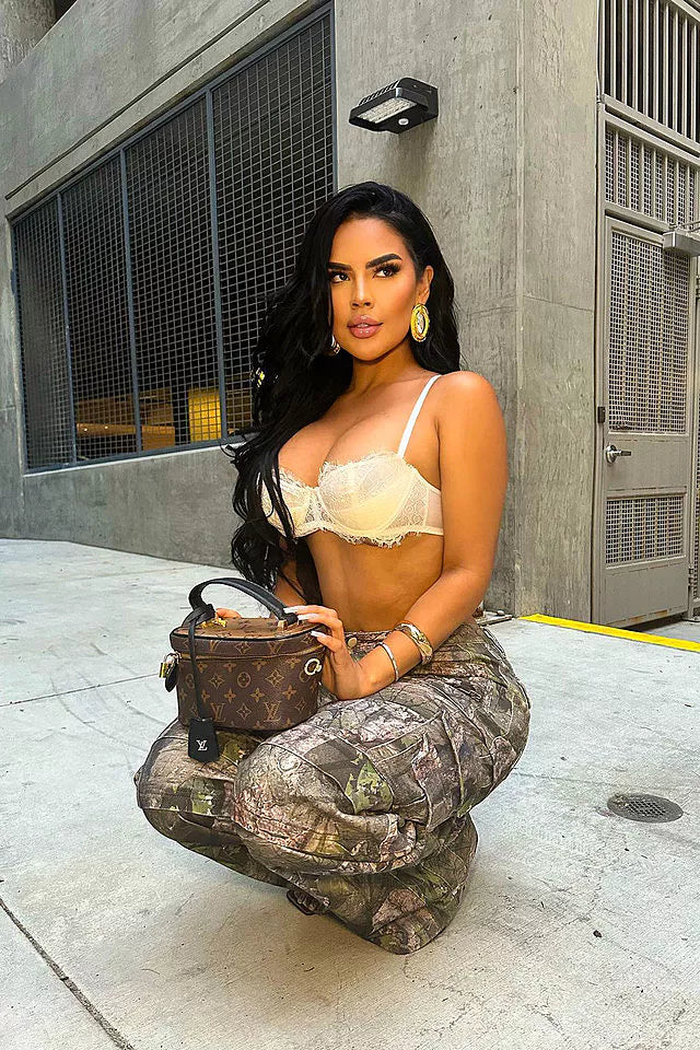 BREE CAMO STRETCH CARGO JEANS