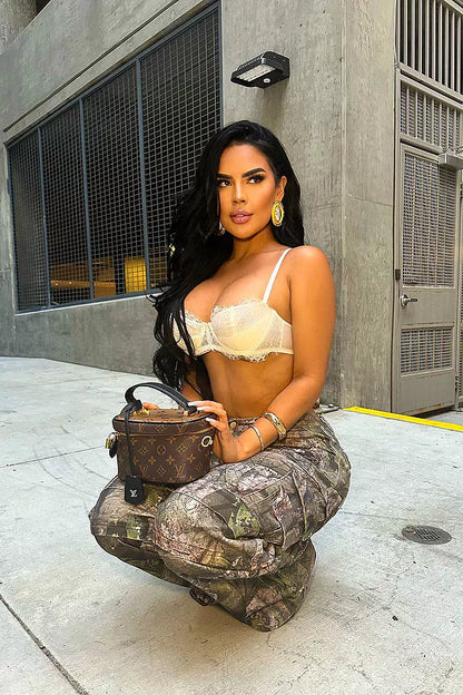 BREE CAMO STRETCH CARGO JEANS