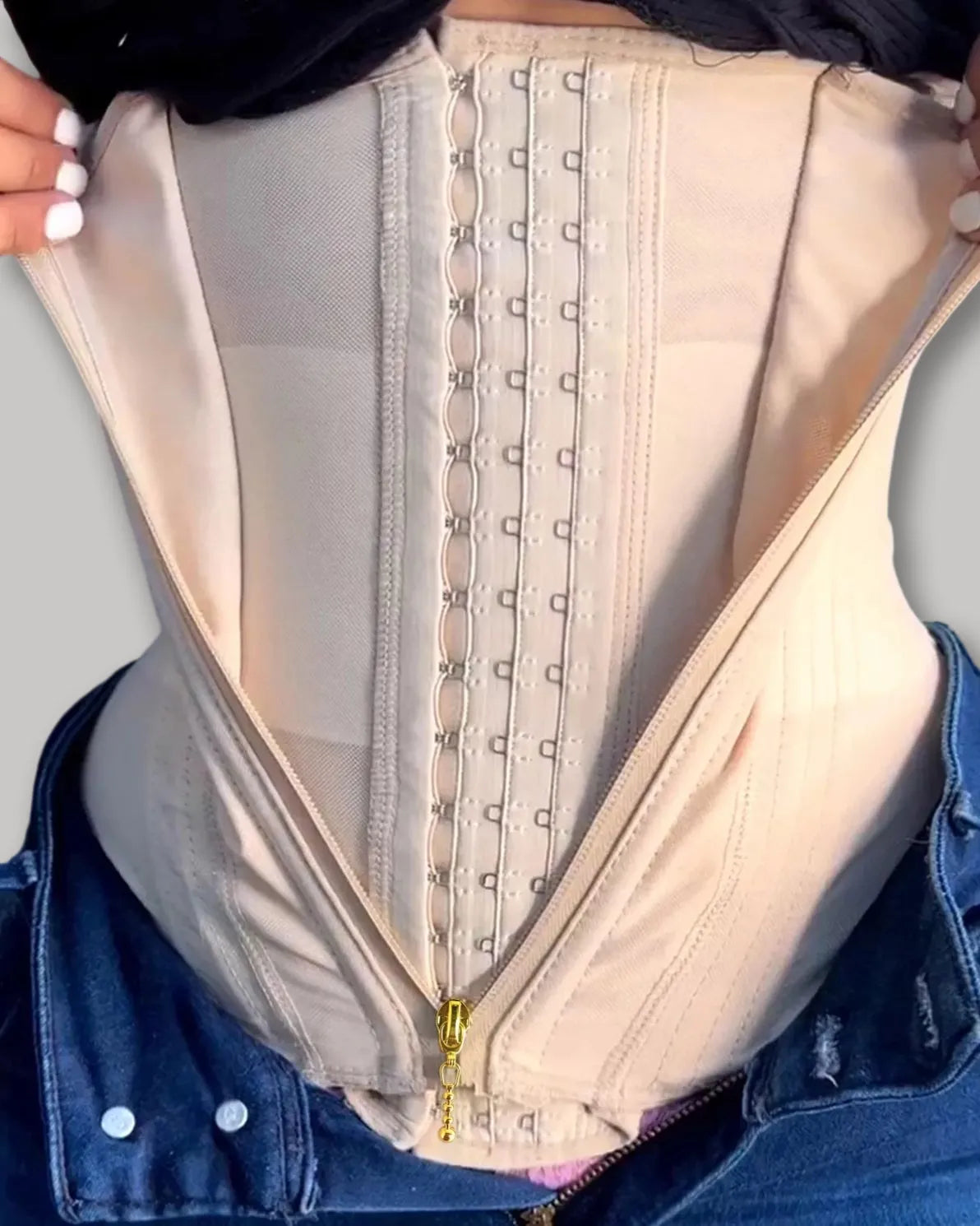 Faja moldeadora de cintura con cierre invisible